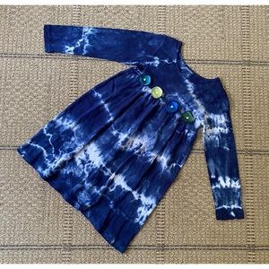 Girls Hand Dyed Long Sleeve Dress